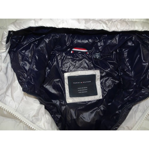 Tommy Hilfiger Men's Midweight Chevron Quilted, Large, Tonal White Camo w/Bib, L - Picture 11 of 11